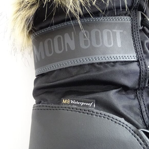 Moon Boot Waterproof Winter Ski Snow Boots With Faux Fur Trim Women Size 7 - Picture 4 of 14